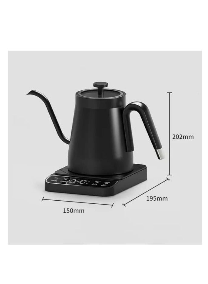 Liying Gooseneck Electric Pour Over Kettle with Temperature Control, Tea & Pour Over Coffee Kettle, Stainless Steel, Auto Shutoff Boil-Dry Protection, 0.8L, Matte Black