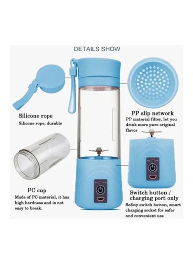 Rechargeable Mini Electric Blender 300.0 ml 36.0 W QQAG401G Blue/Clear