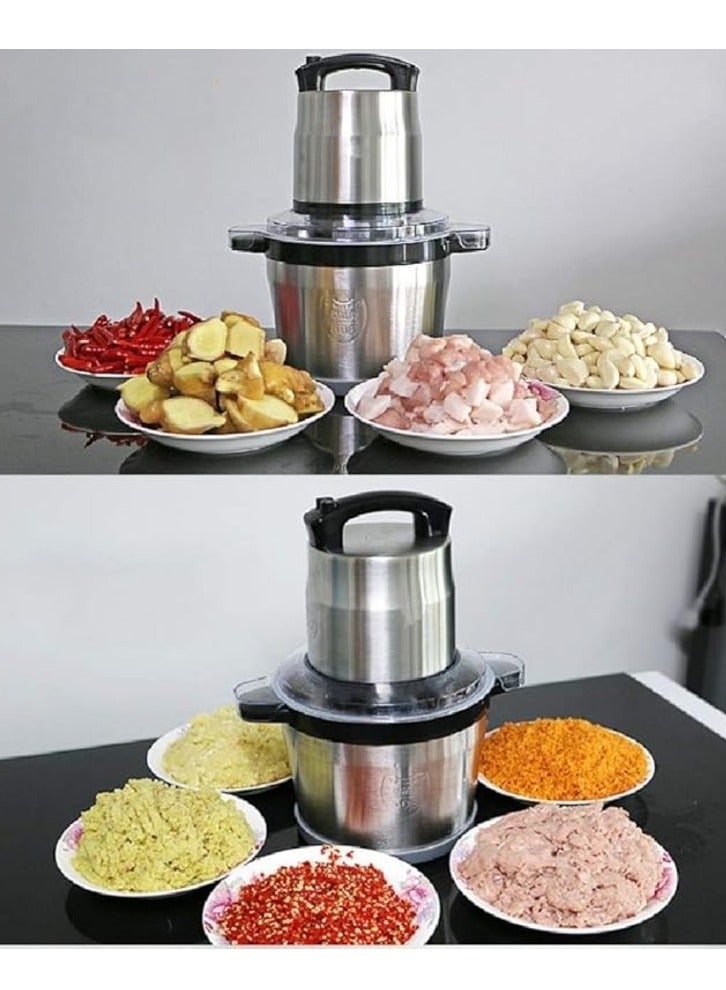 Electric 6L Meat Grinder - Heavy Duty Food Chopper with Stainless Steel Construction and Pure Copper Motor for Efficient and Durable Performance