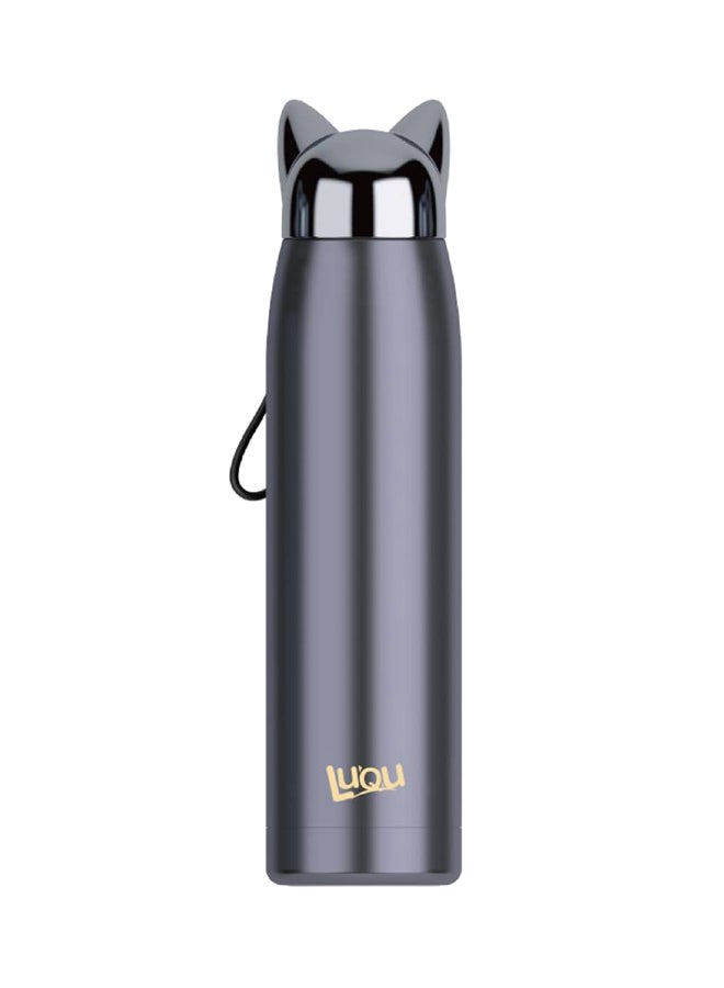 Cat Ears Stainless Steel Hot Vacuum Flask Black 320ml