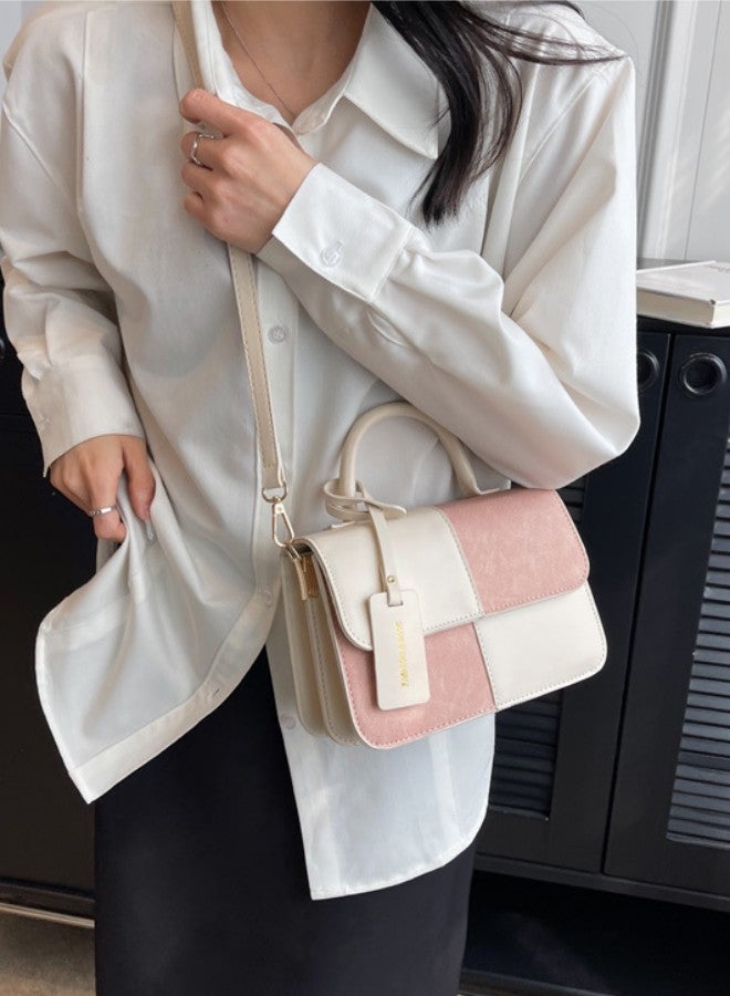 Women's Designer Contrasting Shoulder Bag, Ladies Fashionable and Trendy Tote Bag Handbag Clutch Bag Carrying Bag, High-end Texture Small Square Bag Crossbody Bag Sling Bag Side Bag