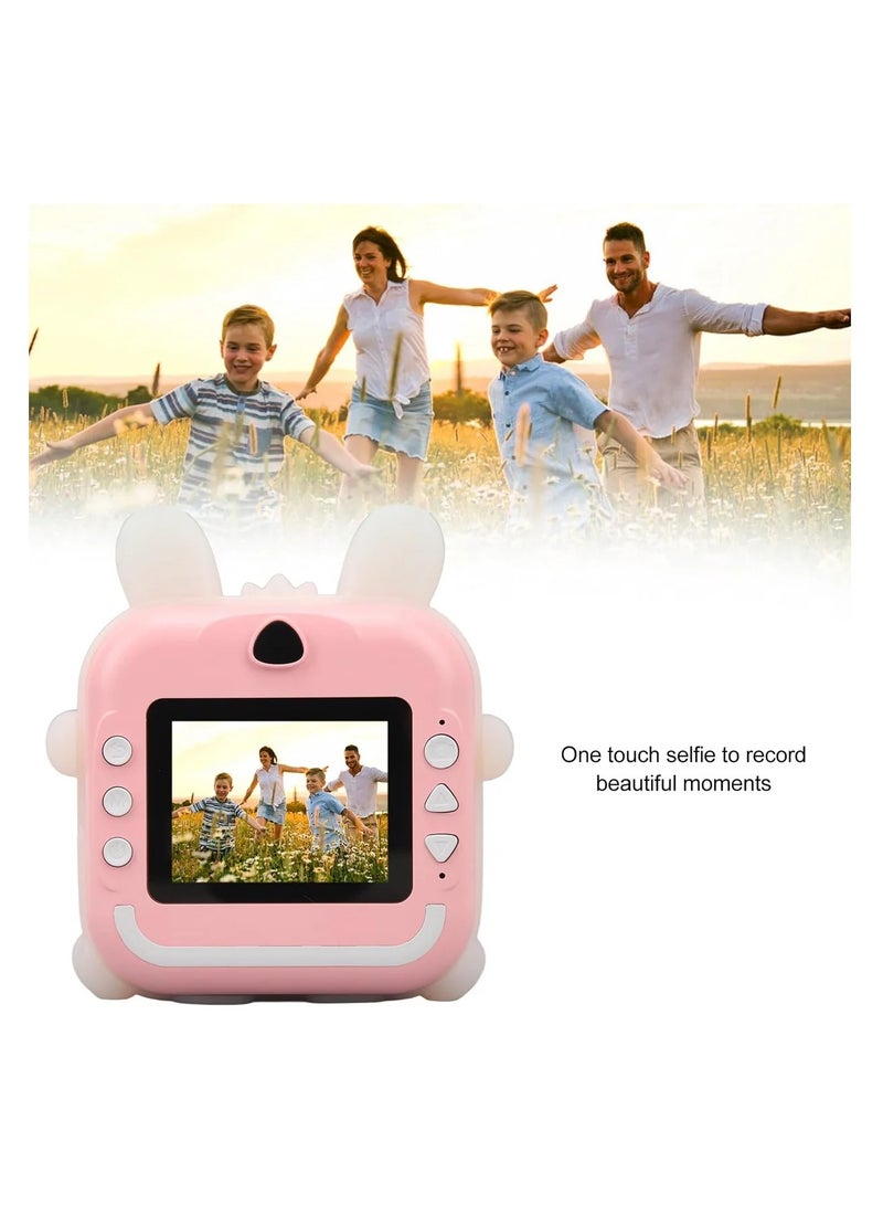 Digital Camera For Kids 8MP Kids Camera With 32GB SD Card Full HD 1080P Cameras Mini Kids Camera With Instant Print Thermal Printer With 2 Thermal Rolls 2.4Inch Eye Protect Screen Selfie Camera