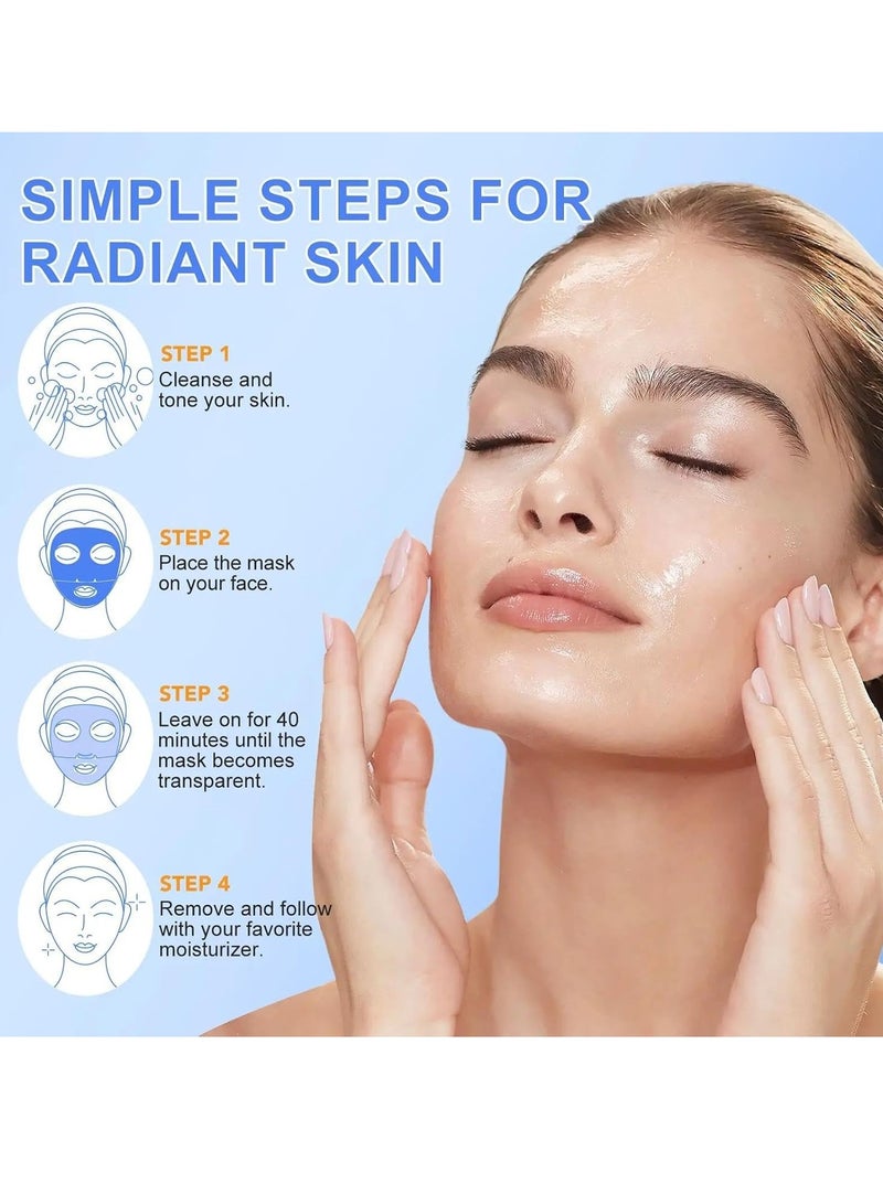 6 Pcs Bio Collagen Mask Collagen Face Mask Hydrating Overnight Mask Pore Minimizing Elasticity Improvement Firming Moisturizing Nourishing Smooth Bio Collagen Face Mask 6Pcs