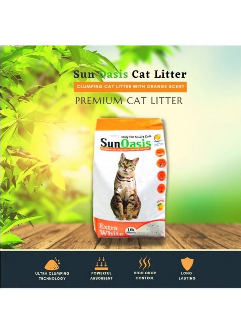 Sun Oasis Clumping Cat Litter Orange Scented 10 L