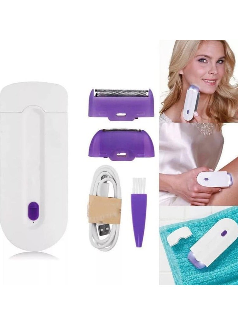 Women Laser Rechargeable Smooth Touch Epilator Hair Remover Instant Pain-Free Razor