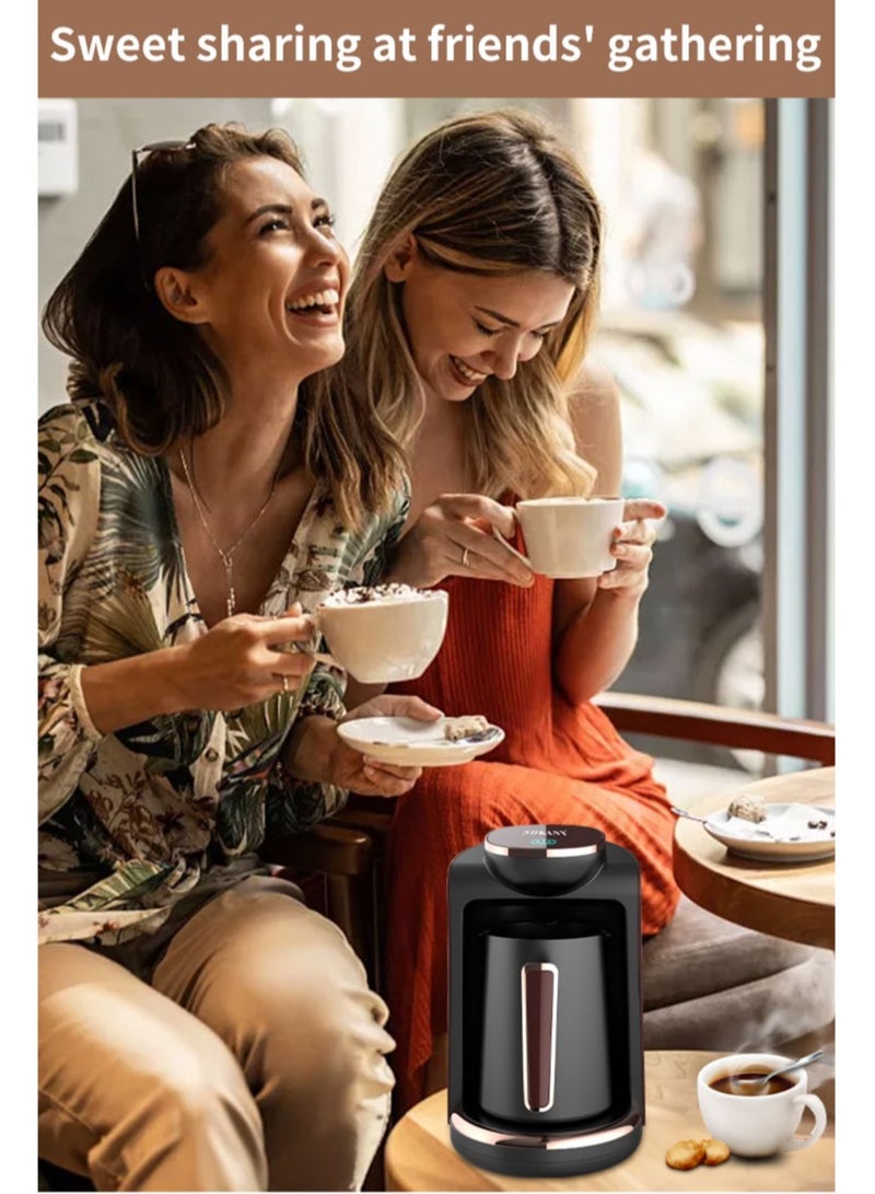 Turkish Coffee Maker Electric Coffee Pot 4 Cups 250ml 550W SK-0136 Black Red