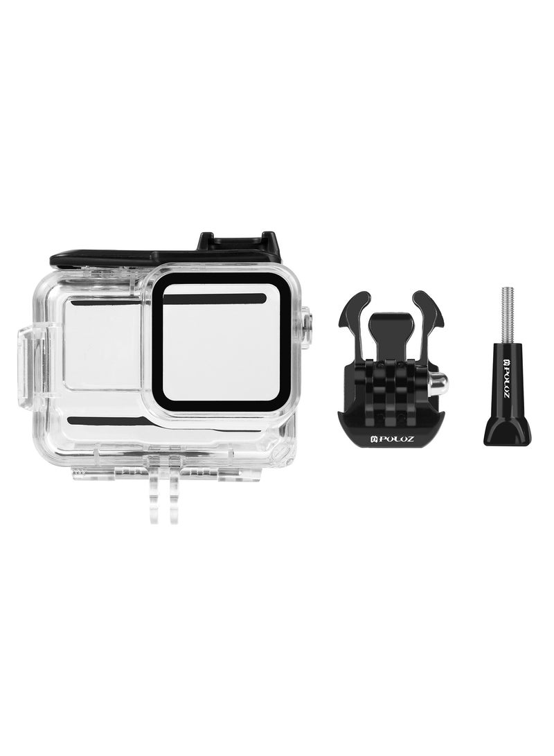 For Insta360 Ace Pro 60m Underwater Waterproof Housing Case with Base Adapter & Screw (Transparent)