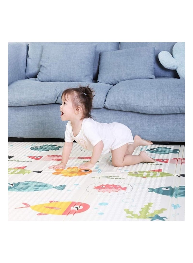 Portable baby play mat foldable XPE Baby Crawling Mat Thickening Environmental Protection Rug Playmat Double Surface Baby Carpet WATER PROOF MAT, (MULTI DESIGN)