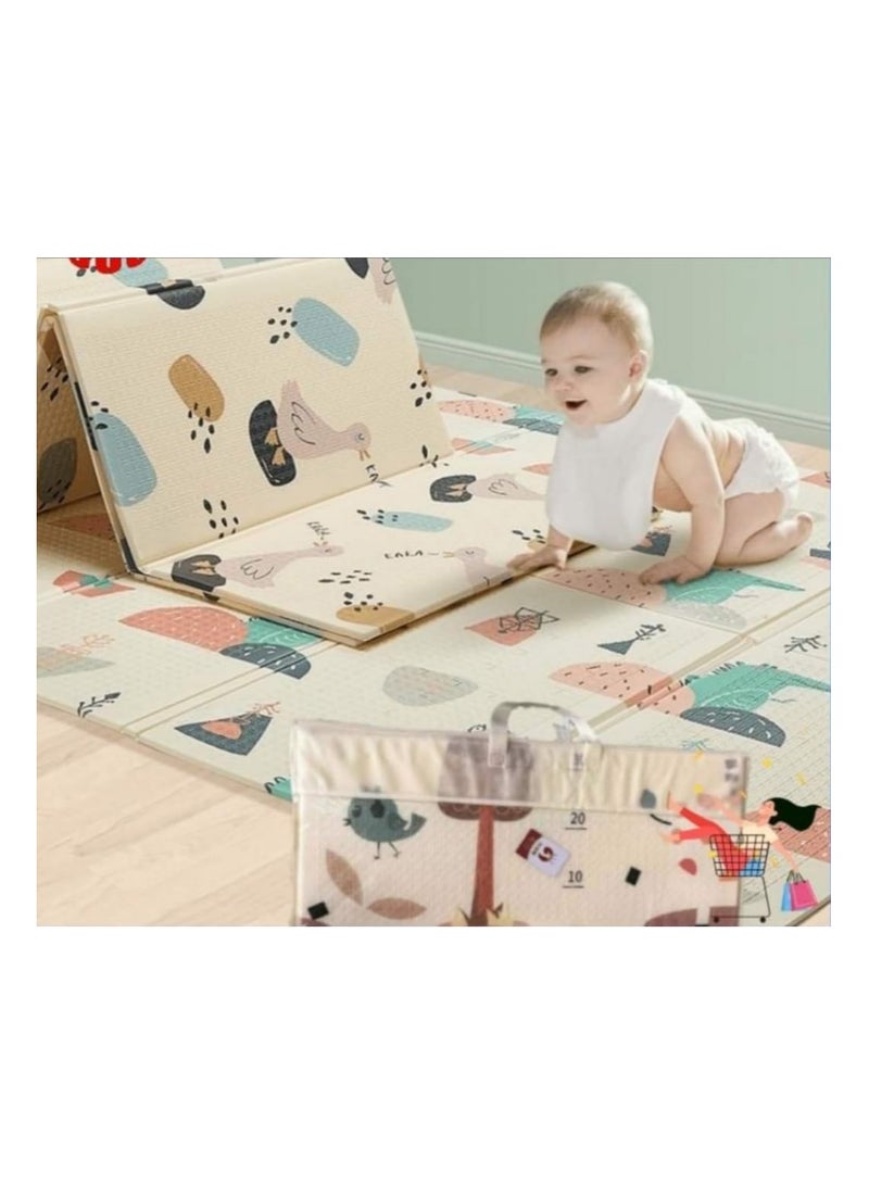 Portable baby play mat foldable XPE Baby Crawling Mat Thickening Environmental Protection Rug Playmat Double Surface Baby Carpet WATER PROOF MAT, (MULTI DESIGN)