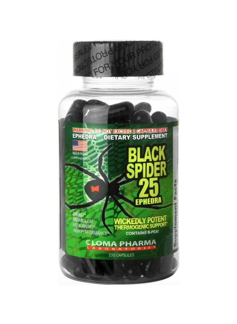 Black Spider, Fat Burner, 100 Caps, 100 Servings