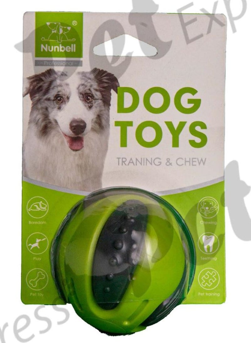 Nunbell Black & Green Training & Chew Ball Dog Toy 1 pcs