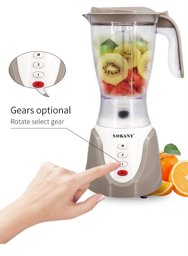 1.5L Adjustable Electric Blender with Grain Grinder Multifunctional Grain Grinder SK-158 White