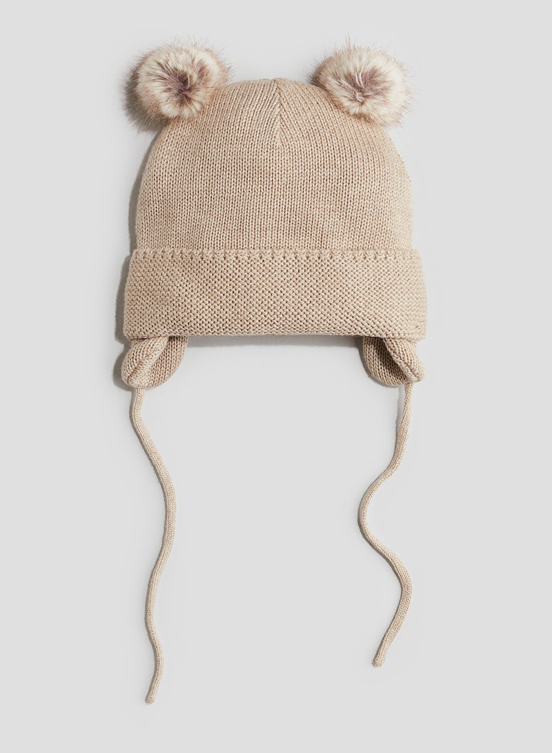 Fleece-Lined Beanie With Earflaps