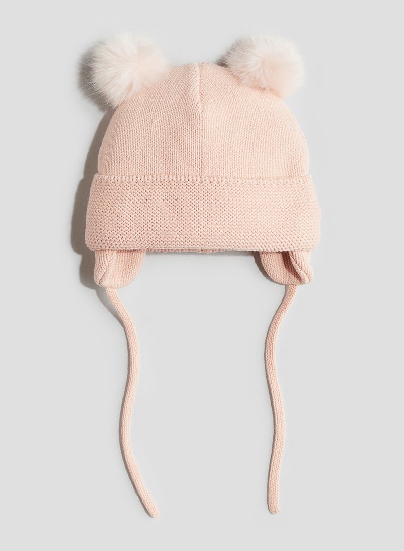 Fleece-Lined Beanie With Earflaps