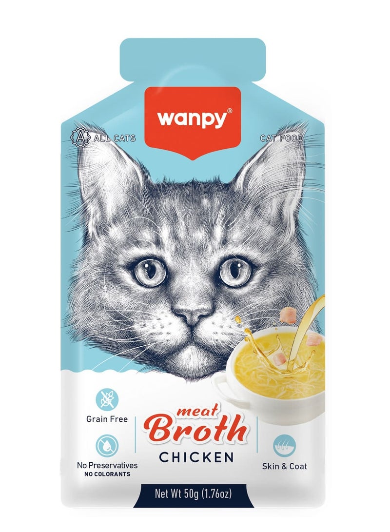 Wanpy Meat Broth Chicken for Cats (50gm)