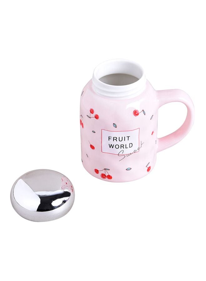 Pineapple Peach Ceramic Mug Pink