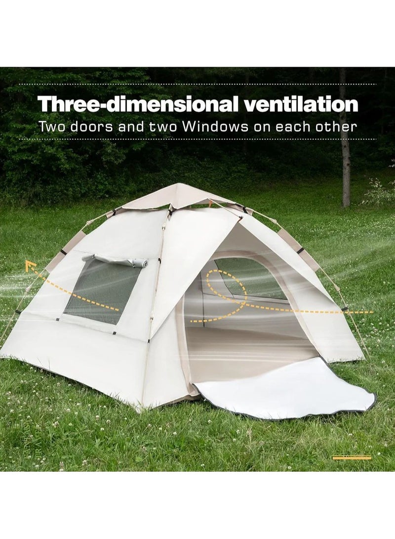 2-3 Person Pop Up Camping Tent 3000mm Waterproof Easy To Set Up Mosquito Windows Lightweight To Carry Hiking Picnic Camping