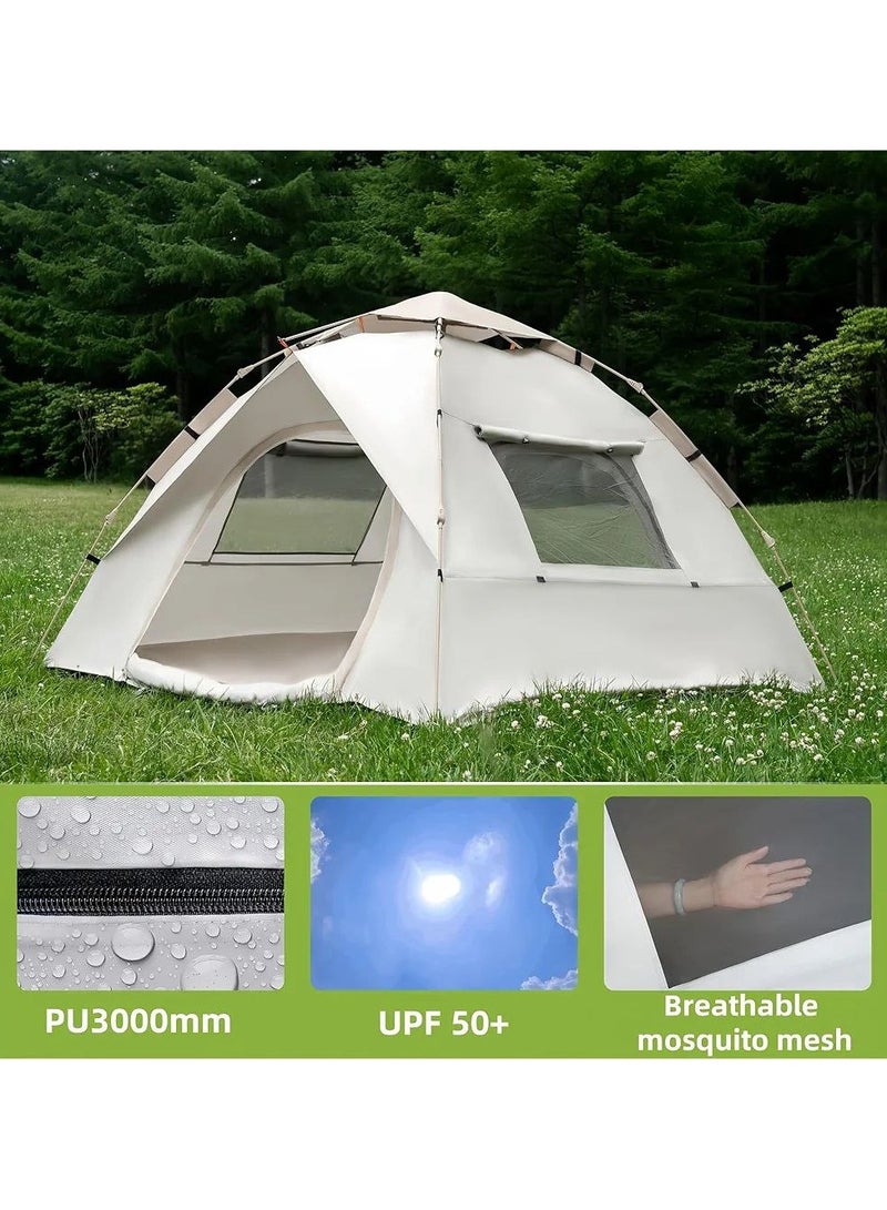 2-3 Person Pop Up Camping Tent 3000mm Waterproof Easy To Set Up Mosquito Windows Lightweight To Carry Hiking Picnic Camping