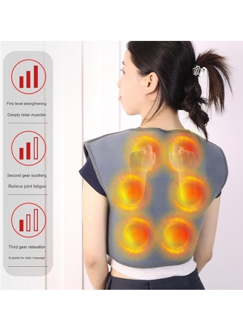 Electric heating waistcoat Wireless Back Massager usb | Intelligent Heating Vest Massager 3 Heating Levels & 3 Massage Modes | Waistcoat for Back Pain Relief, heating vest Massager Jacket