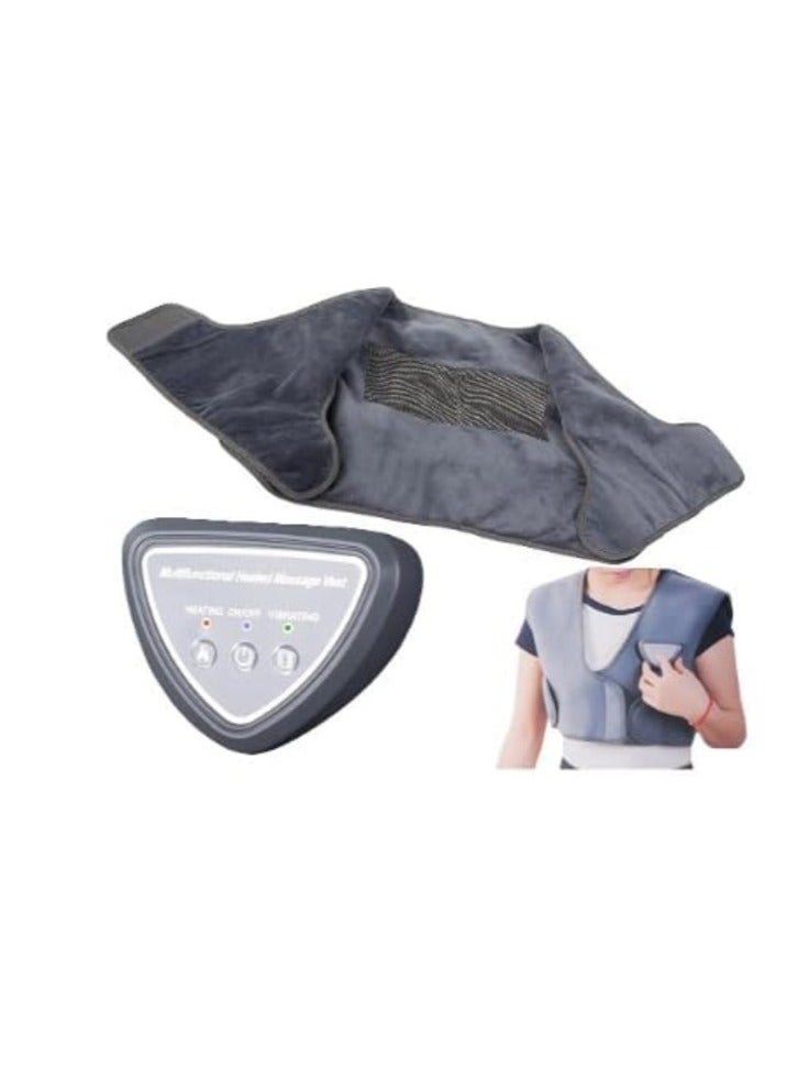 Electric heating waistcoat Wireless Back Massager usb | Intelligent Heating Vest Massager 3 Heating Levels & 3 Massage Modes | Waistcoat for Back Pain Relief, heating vest Massager Jacket