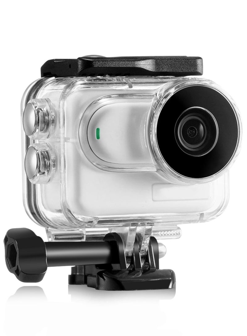 For Insta360 GO 3 60m Underwater Waterproof Housing Case with Base Adapter & Screw (Transparent)