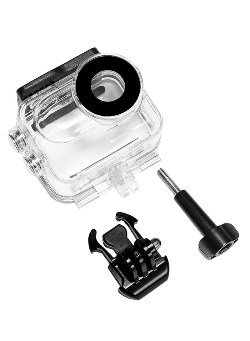 For Insta360 GO 3 60m Underwater Waterproof Housing Case with Base Adapter & Screw (Transparent)