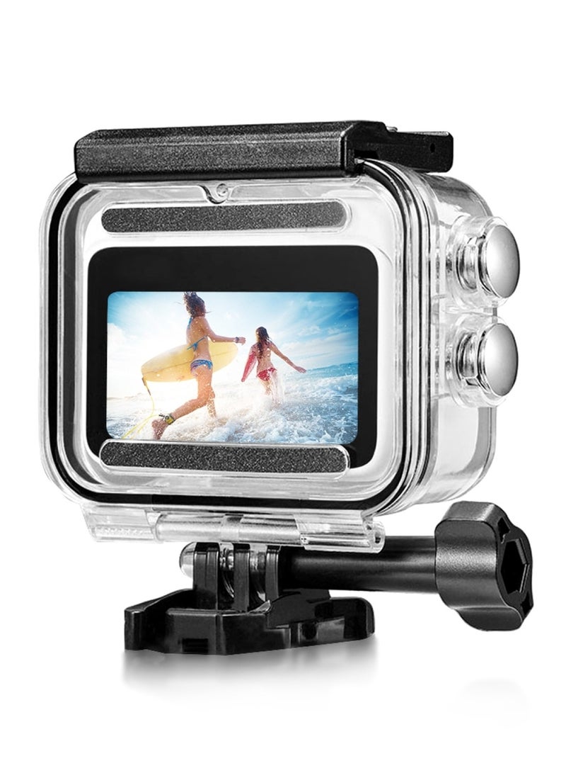 For Insta360 GO 3 60m Underwater Waterproof Housing Case with Base Adapter & Screw (Transparent)