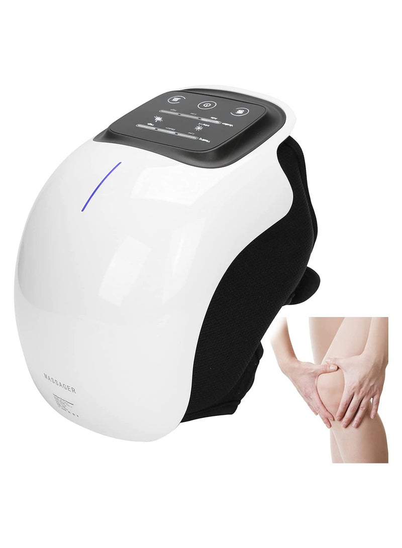 Cordless Knee Massager, FDA Registered, Infrared Heat and Vibration Knee Pain Relief for Swelling Stiff Joints, Stretched Ligament and Muscles Injuries, August 2022 Longer Knee Straps