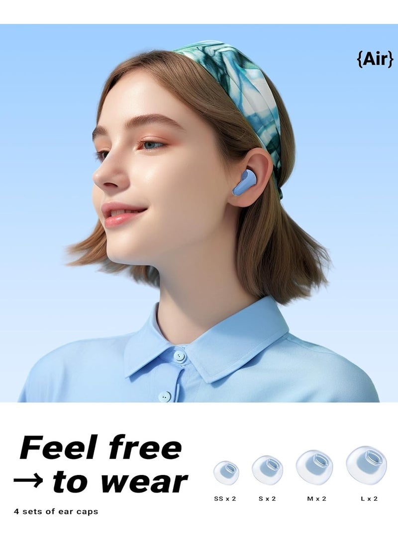 T9 Bluetooth 5.3 True Wireless Earbuds – ENC Noise-Canceling, 30H Playback, LED Power Display, IPX4 Waterproof, Built-in Mic (Blue)