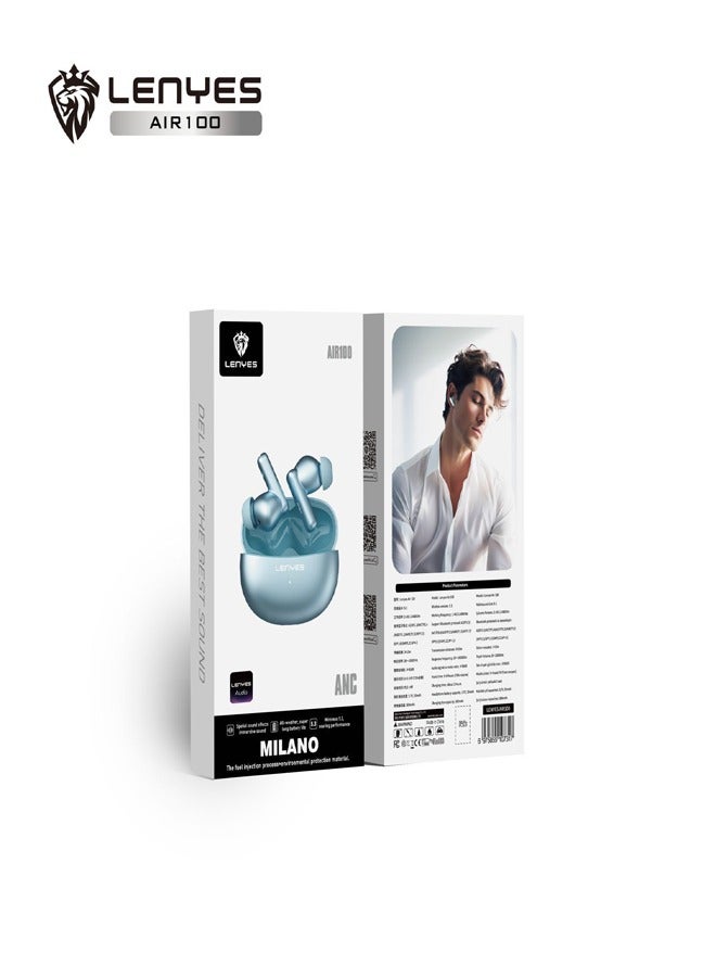 Lenyes Air100 Milano Active Noise Cancelling Wireless Earbuds - Bluetooth 5.3 - Premium Sound Quality