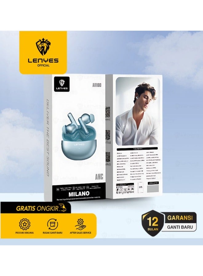 Lenyes Air100 Milano Active Noise Cancelling Wireless Earbuds - Bluetooth 5.3 - Premium Sound Quality