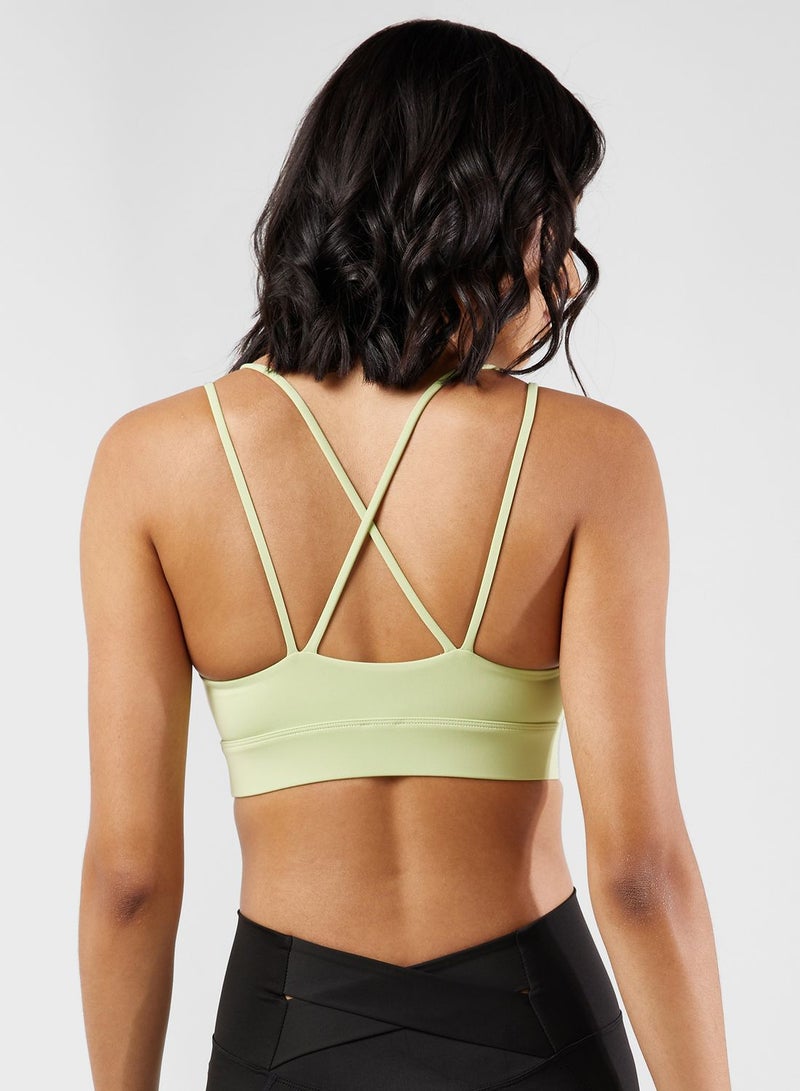 Dual Strap Back Cutout Detail Sports Bra