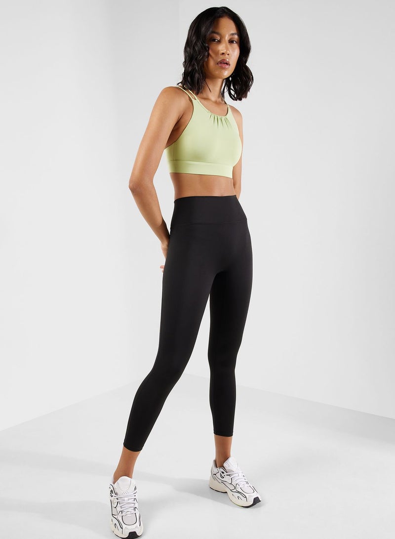 Dual Strap Back Cutout Detail Sports Bra