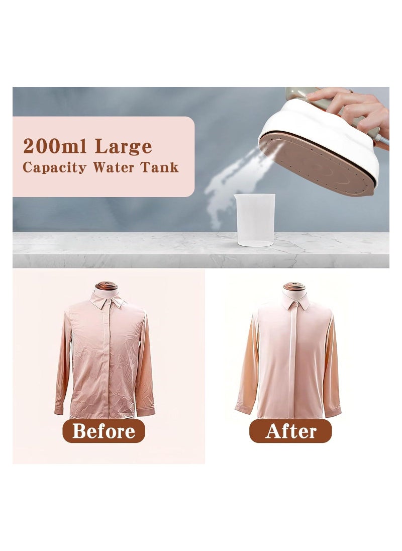 Mini Steam Iron, 180°Rotatable Travel Garment Steamer, 1200w Steamer Iron for Clothes, with Temperature Indicator, Ironing & Steaming 2 In 1, Portable Mini Handheld Garment Steamer for Clothes