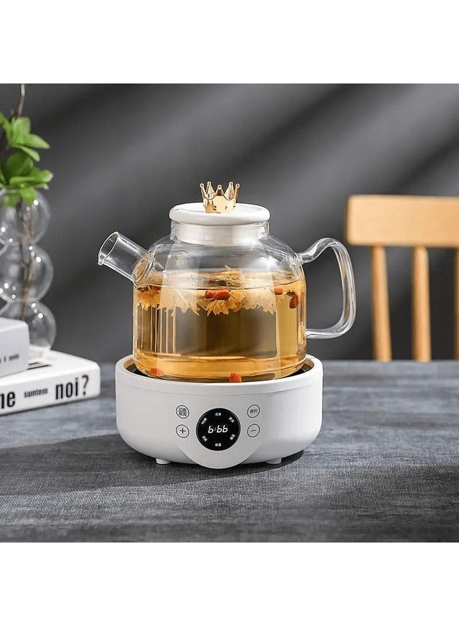 Electric Kettle Tea Pot Set, 1.6 Litre, 500 Watt, Glass, with Temperature Control