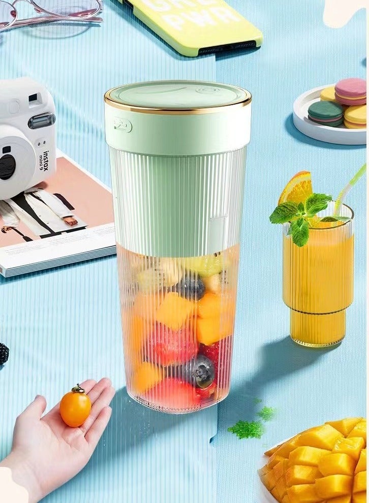 Portable USB Blender Personal Smoothie Maker, USB Rechargeable, Six Stainless Steel Blades, Tritan BPA-Free Cup, for Shakes, Juices, Smoothies