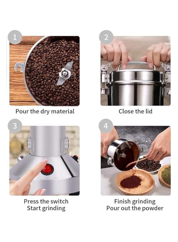 150g Electric Stainless Steel High-speed Grain Grinder Mill 950W