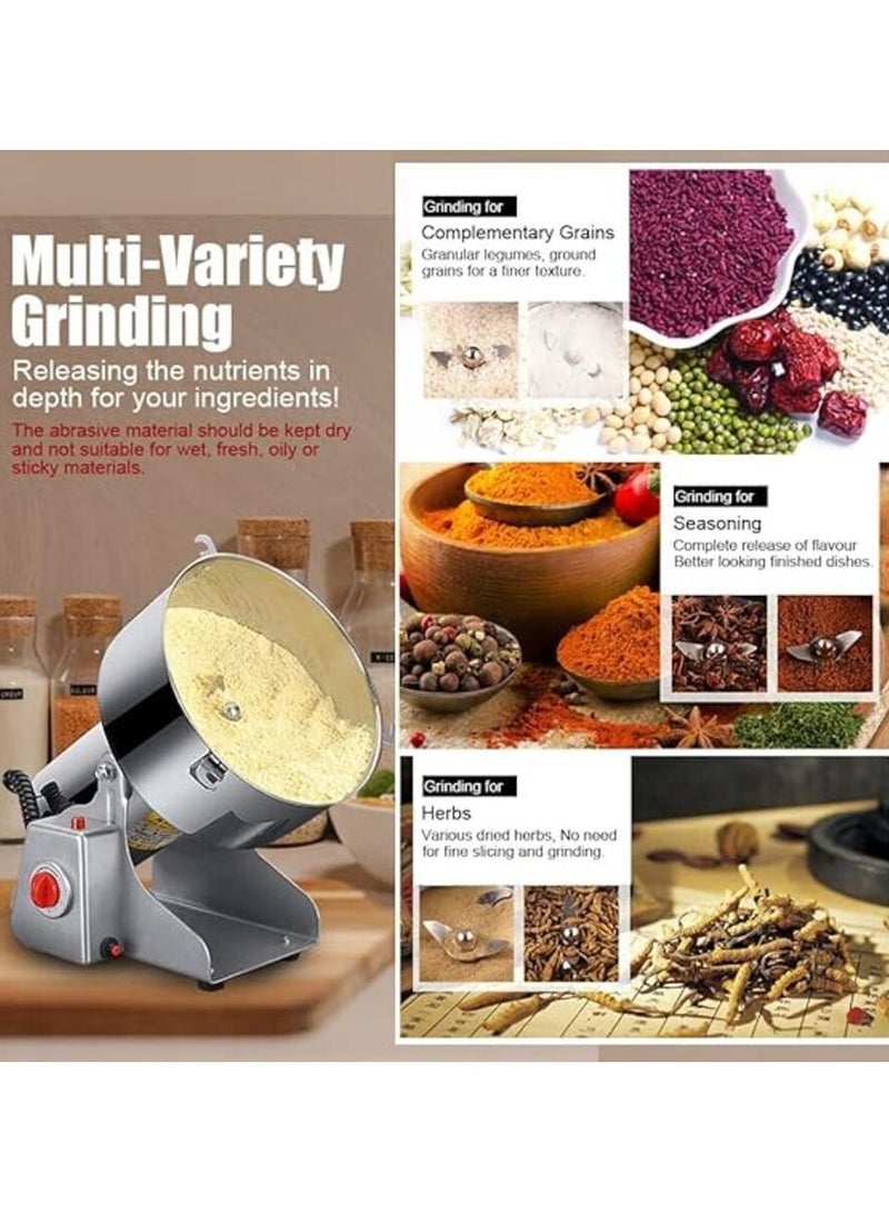 1500g Electric Stainless Steel High-speed Grain Grinder Mill