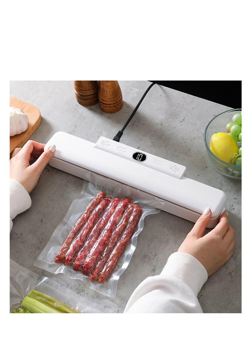 Kitchen Vacuum Sealer Machine, Food Vacuum Sealer, Food Protector Machine, Automatic Packing Vacuum Device for Food Preservation and Save, Sealing Packing System for Fresh Food and Storage