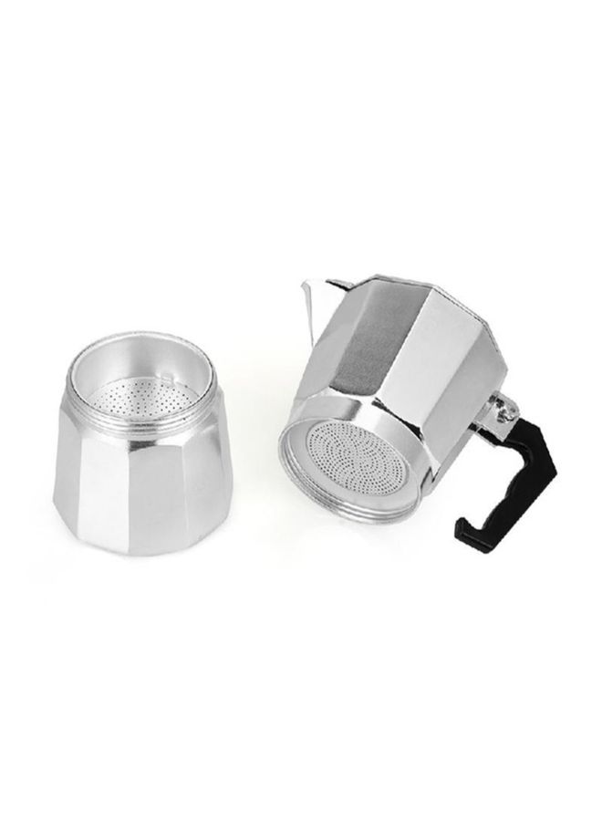 Moka Espresso Percolator Coffee Maker Silver 9.2 x 9.2 x 19.5cm