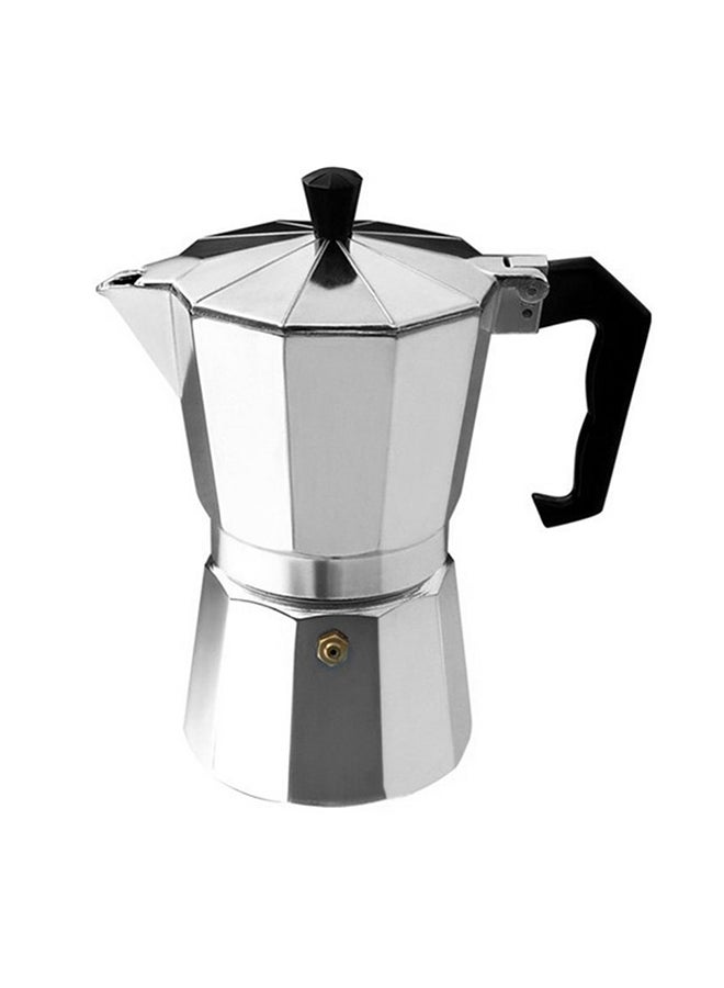 Moka Espresso Percolator Coffee Maker Silver 9.2 x 9.2 x 19.5cm