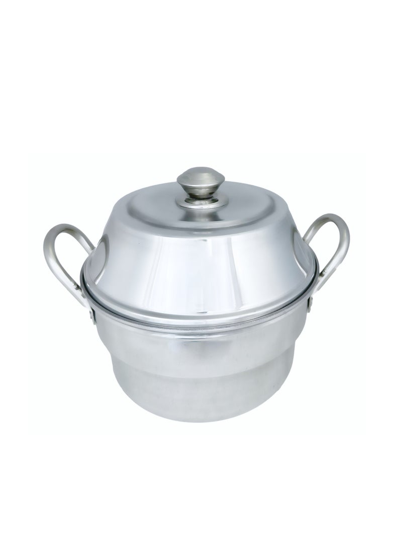 Idli Pot 7-Pit , Aluminium Ploished Pan, Silver