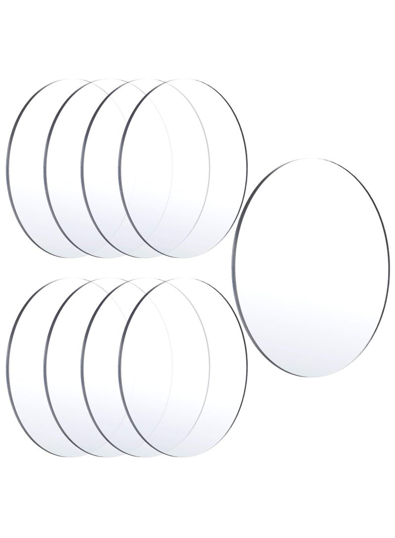 8 Pieces Clear Acrylic Sheets, 6-Inch Round Acrylic Discs, 1/12 Inch Thick Transparent Acrylic Board for DIY Craft Projects, Signs, Picture Frame Display