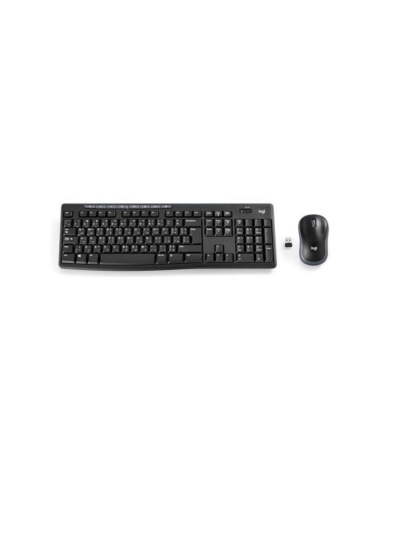 Logitech Mk270 Wireless Keyboard And Mouse Combo For Windows, 2.4 Ghz Wireless, Compact Wireless Mouse, 8 Multimedia And Shortcut Keys, 2-Year Battery Life, Pc/Laptop