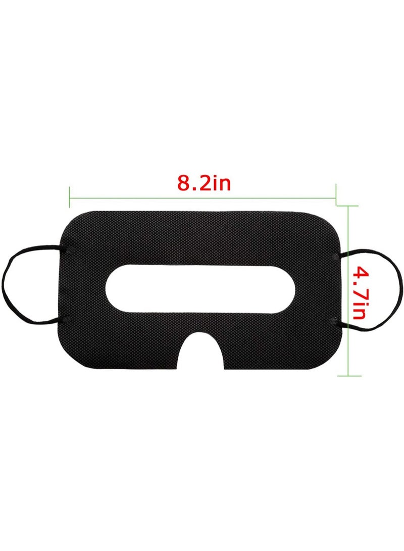 50 Pack Disposable VR Covers - Universal VR Mask & Eye Pads for Oculus Quest 2, Steam Valve Index & More (Black) - Enhance Your VR Experience with Comfort & Hygiene