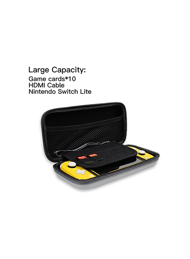 Carrying Case Compatible with Nintendo Switch Lite, Portable Protective Hard Shell Travel Case for Switch Lite Console & Accessories, 10 Game Cartridge