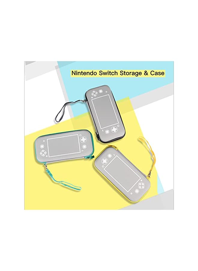 Carrying Case Compatible with Nintendo Switch Lite, Portable Protective Hard Shell Travel Case for Switch Lite Console & Accessories, 10 Game Cartridge