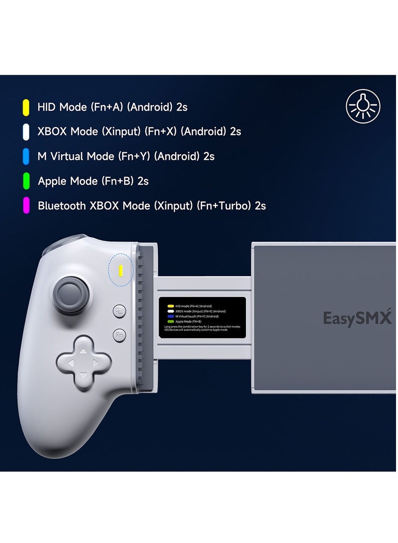 EasySMX M15 Mobile Phone Gamepad, Type-C Hall Joystick Mechanical Controller, for Android Phone/iPhone/Cloud Gaming/Xbox