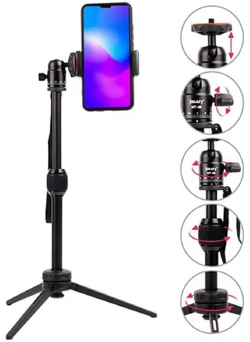 MT-68 Table-Top Extendable Foldable Tripod Stand for Mobile Phones, DSLRs, and Digital Cameras