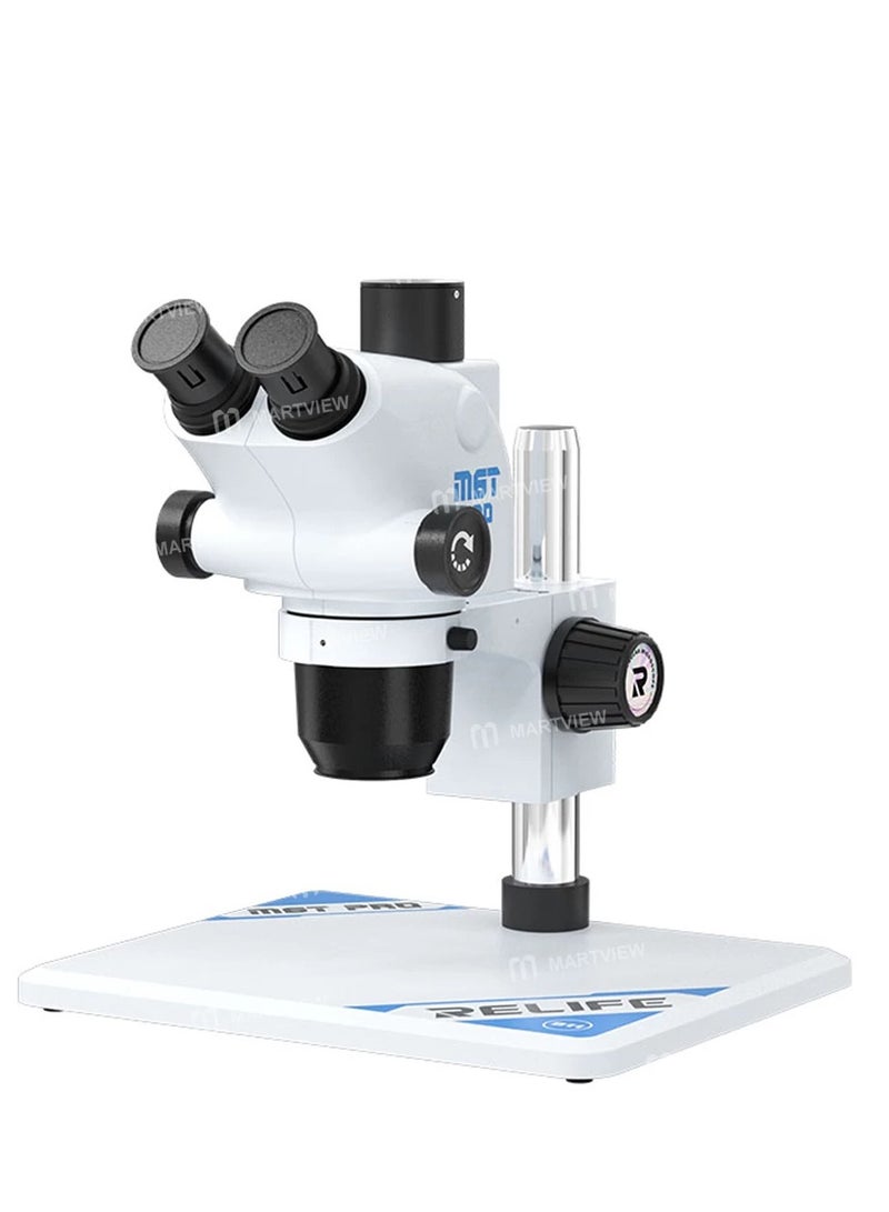 Relife RL-M6T Pro-B11 6.5X-65X Continuous Zoom Colorful Trinocular HD Stereo Microscope